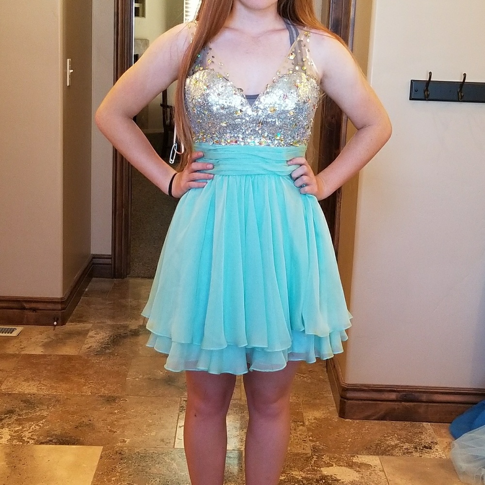 Teal formal dress